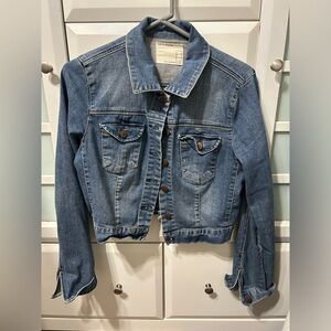 Y2K Life In Progress Denim Jean Jacket Size m